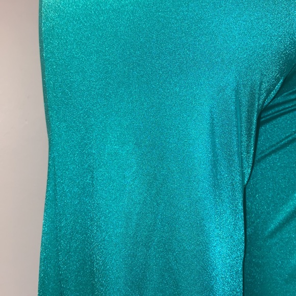 Aqua Holographic Wide leg Cutout Jumpsuit - Picture 13 of 15